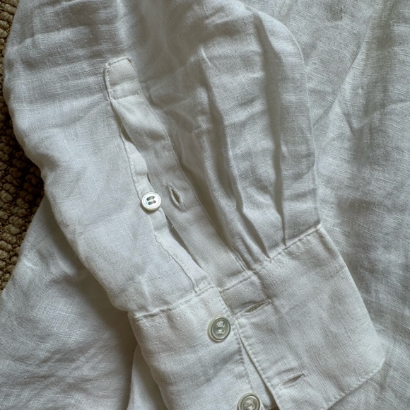 Banana Republic women’s ’perfect shirt’ - Linen - white - L - NWOT - Picture 3 of 7